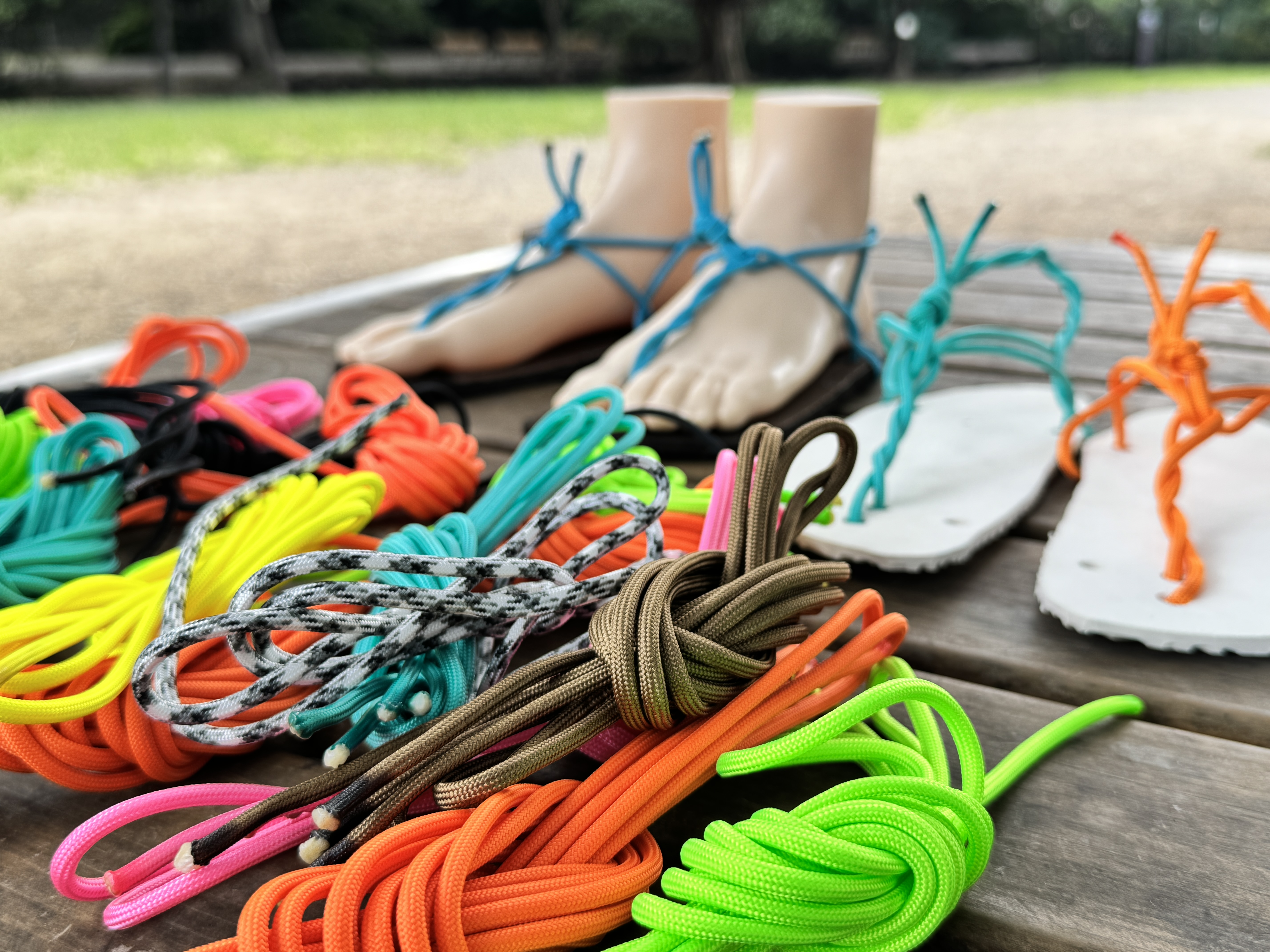 手作りワラーチのパラコードを長持ちさせる方法