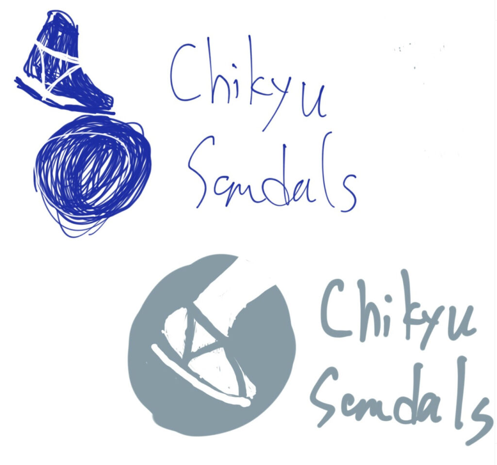 ちきゅうサンダル　ロゴマーク　デザイン案